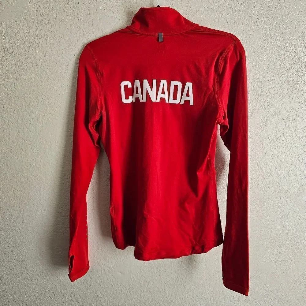 Nike Canada Pro Elite Running 1/2 Zip Lightweight Running Jacket Small S Red New